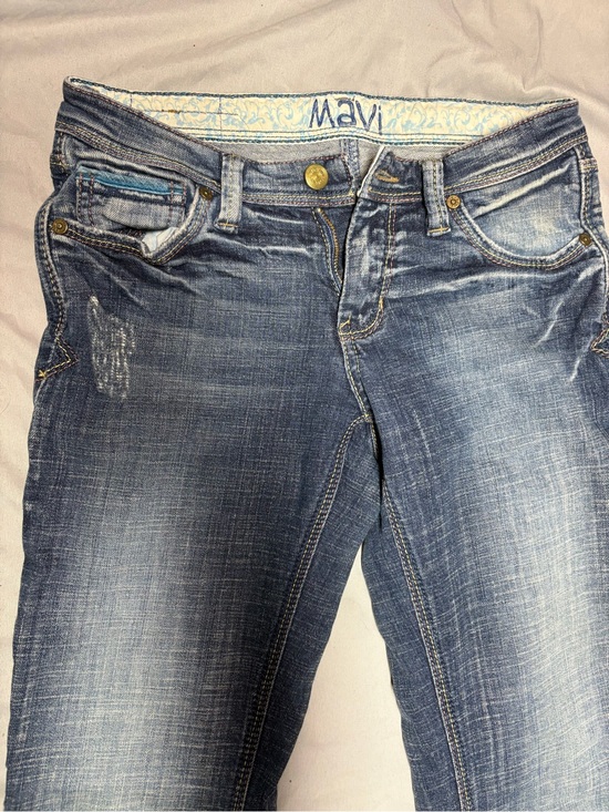 Mavi Denim - Mavi Women's Blue Boot Cut Jeans with Subtle Distressing